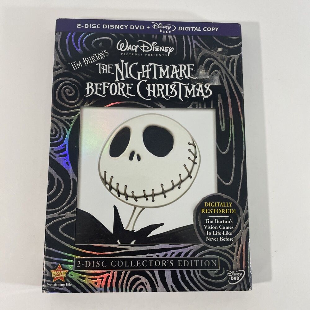 The Nightmare Before Christmas DVD 2-Disc Set Collectors Edition Tim Burton New